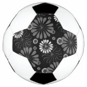 白黒レトロフローラ サッカーボール (正面)