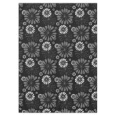 白黒レトロフローラ テーブルクロス (正面)