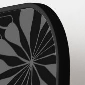 白黒レトロフローラ ピックルボールラケット (左詳細)