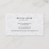 白黒レトロペイズリーパターン4デザイン 名刺 (裏面)