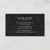 白黒レトロペイズリーパターン 名刺 (裏面)