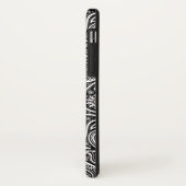 白黒レトロペイズリーパターン Case-Mate iPhoneケース (裏面/左)