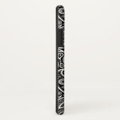 白黒レトロペイズリーパターン Case-Mate iPhoneケース (裏面/右)