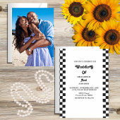 白黒レトロヴィンテージ70結婚s 招待状