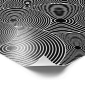 白黒レトロ円パターン フォトプリント            (角)