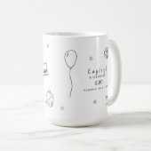 白黒レトロ写真卒業 コーヒーマグカップ (正面右)