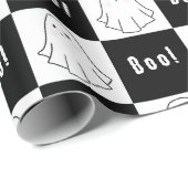 白黒レトロ幽霊包装紙シート ラッピングペーパー (ロールコーナー)