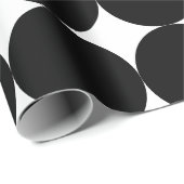 白黒レトロ幾何学円パターン ラッピングペーパー (ロールコーナー)