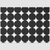 白黒レトロ幾何学円パターン 薄葉紙 (正面)