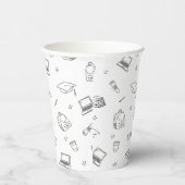 白黒レトロ手描きグラードパーティー 紙コップ (右)