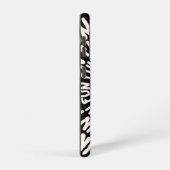 白黒レトロ溝おもしろい同心円 SAMSUNG GALAXYケース (右側面)