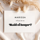 白黒レトロ私のメイド・オブ・オーナー(花嫁付き添い人) 招待状