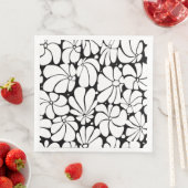 白黒レトロ70sフラワーグラフィックデザイン (インサイチュ)