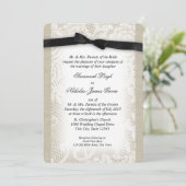 白黒レースとボウ結婚ズ 招待状 (スタンド正面)