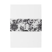 白黒レースのベリーバンド 招待状ベリーバンド (裏面例)