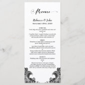 白黒レースのメ結婚ニュー メニュー (正面)