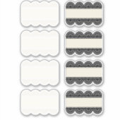 白黒レースのラベル付けステッカーセット シール (正面)