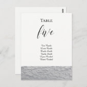 白黒レーステーブルのシーティングカード ポストカード (正面/裏面)