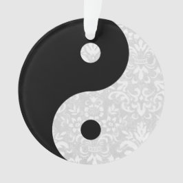 白黒レースフェイク陰陽 オーナメント