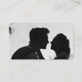 白黒レースフォトQRコード結婚のウェブサイト エンクロージャーカード (裏面)