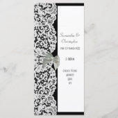 白黒レース教会の結婚式プログラム プログラム (正面)