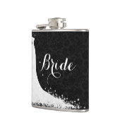 白黒レース結婚ズドレスブライド フラスク (左)