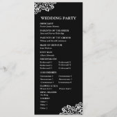 白黒レース結婚式 プログラム (裏面)