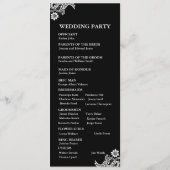 白黒レース結婚式 プログラム (裏面)