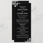 白黒レース結婚式 プログラム (正面/裏面)