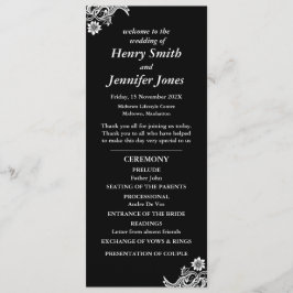 白黒レース結婚式 プログラム