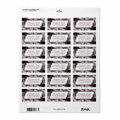 白黒レース赤アクセント結婚式ラベル ラベル (フルシート)