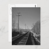 白黒レール ポストカード (正面/裏面)