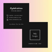 白黒ロエレガントゴ スクエア名刺