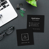 白黒ロエレガントゴ スクエア名刺