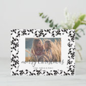 白黒ロココメリークリスマススクリプト写真 シーズンカード (スタンド正面)