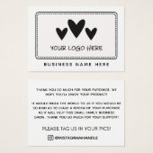 白黒ロゴありがとうショッピング (正面&裏面)