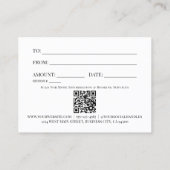 白黒ロゴのギフト券 名刺 (裏面)