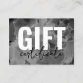 白黒ロゴのギフト券 名刺 (正面)