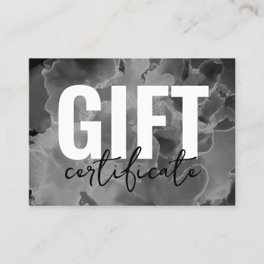 白黒ロゴのギフト券 名刺 (正面)