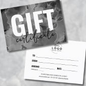白黒ロゴのギフト券 名刺