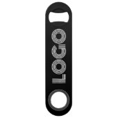 白黒ロゴのプロモモダンーション スピード栓抜き (正面)