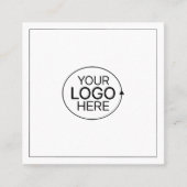 白黒ロゴを追加するQRコードソーシャルメディア スクエア名刺 (正面)