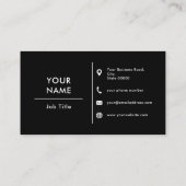 白黒ロゴカスタムミニマルタイポグラフィ 名刺 (裏面)