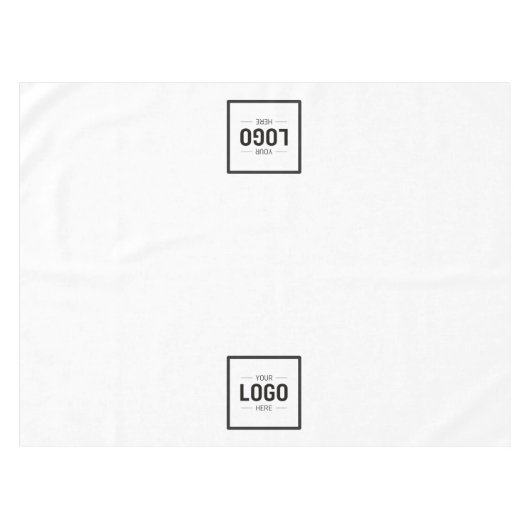 白黒ロゴビジネスのプロモーション テーブルクロス (正面(横))