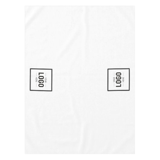 白黒ロゴビジネスのプロモーション テーブルクロス (正面)