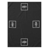 白黒ロゴビジネスのプロモーション テーブルクロス (正面)