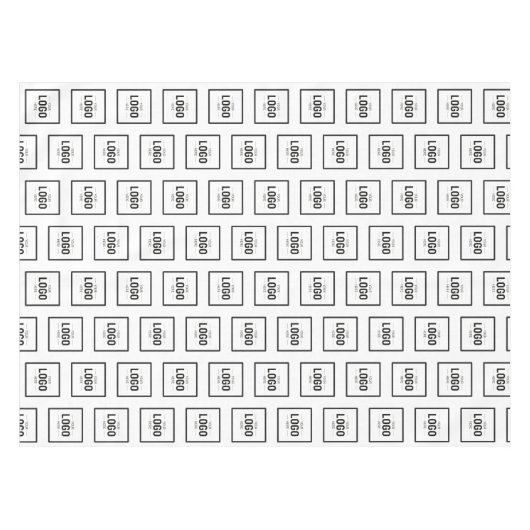 白黒ロゴビジネスのプロモーション テーブルクロス (正面(横))