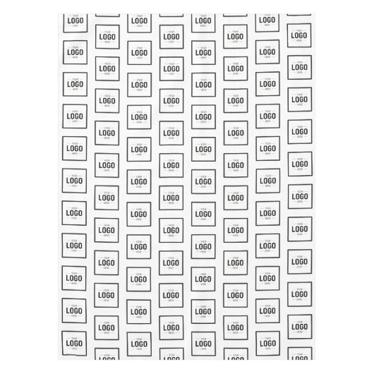 白黒ロゴビジネスのプロモーション テーブルクロス (正面)