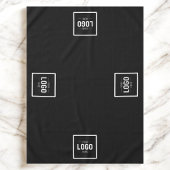 白黒ロゴビジネスのプロモーション テーブルクロス