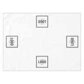 白黒ロゴビジネスのプロモーション テーブルクロス (正面(横))